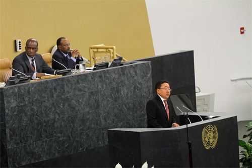 Ерөнхийлөгчийн НҮБ-ын ерөнхий ассамблейн 68-р чуулганы ерөнхий санал шүүмжлэлд хэлсэн үг