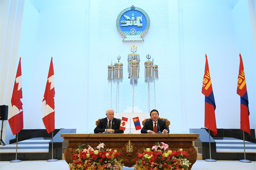 Монгол Улсын Ерөнхийлөгч, Канад улсын Амбан захирагч нар сэтгүүлчдэд мэдээлэл хийлээ