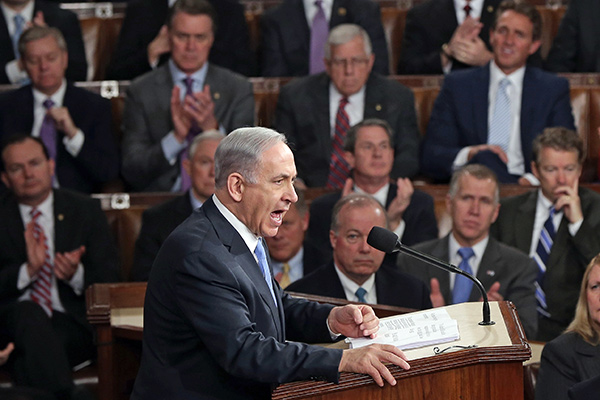 Израйлийн Ерөнхий сайдын Обама, Конгресс хоёрын дунд хаясан яс