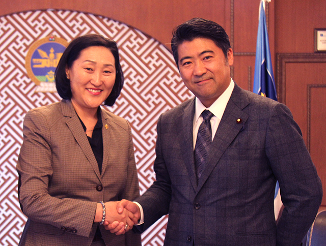 Япон Улсын парламентын төлөөлөгчдийн танхимын гишүүнийг хүлээн авч уулзлаа
