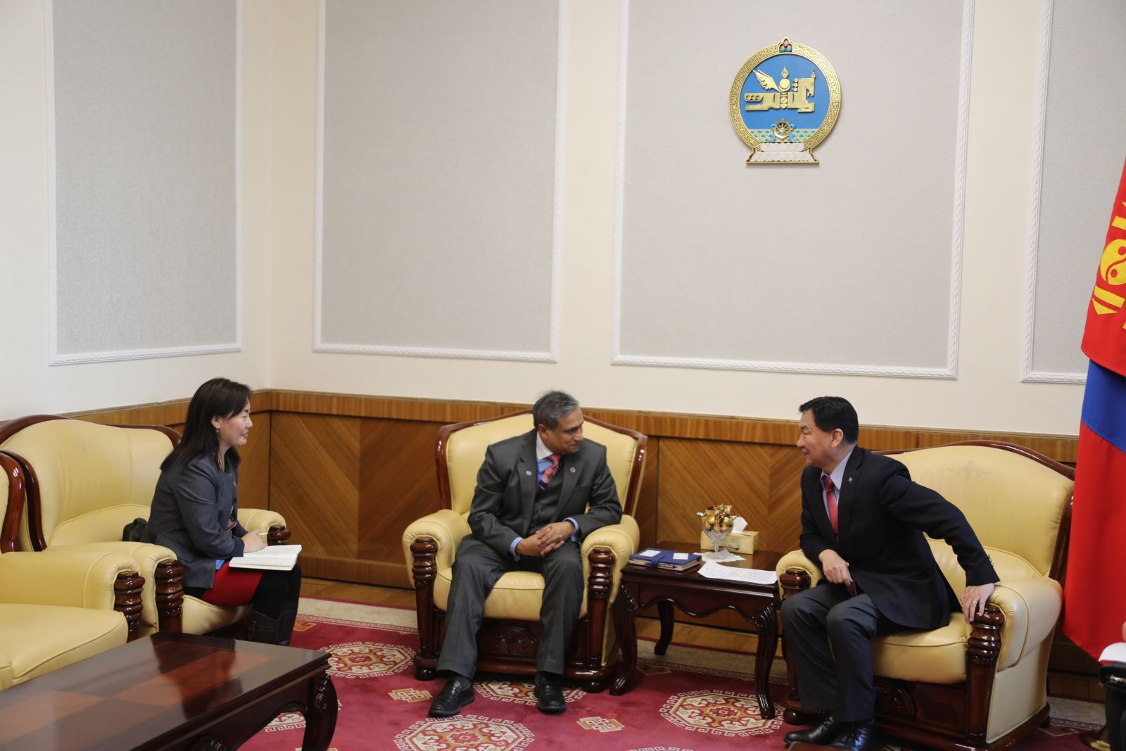 Ц.Даваасүрэн сайд Монгол Улс дахь НҮБ-ын Суурин зохицуулагч Тапан Мишраг хүлээн авч уулзлаа