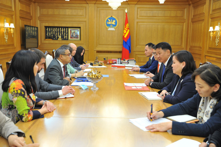 Монгол улсын Ерөнхий Сайд У.Хүрэлсүх НҮБ-ийн суурин зохицуулагчийг хүлээн авч уулзлаа