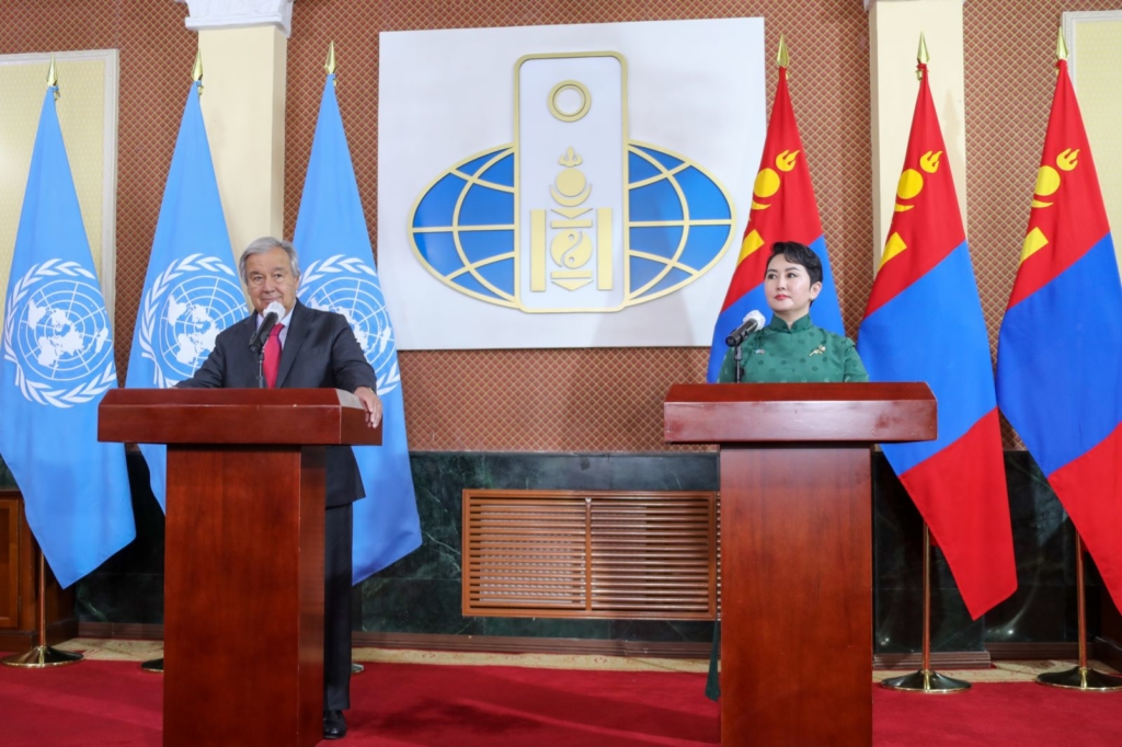 А.Гутерреш: Монгол улс бүс нутагтаа энх тайван, аюулгүй байдлыг хангахад чухал үүрэг гүйцэтгэдэг