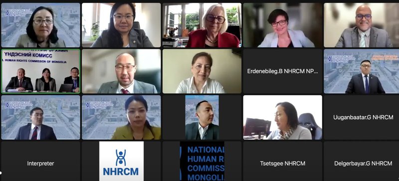 Ази Номхон далайн бүс нутгийн хүний эрхийн үндэсний байгууллагуудын Чуулгантай Дээд хэмжээний уулзалтыг цахимаар зохион байгуулав