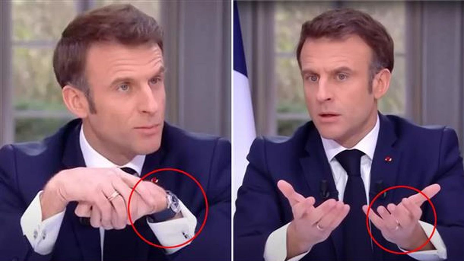 Францын ерөнхийлөгч телевизийн ярилцлагын үеэр зүүсэн цагаа нуугаад шүүмжлүүлжээ